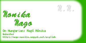monika mago business card